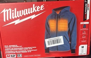 Milwaukee M12 Womens Heated Hoodie Kit Blue Medium - Picture 1 of 8