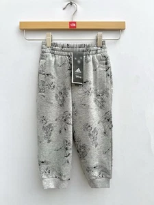Adidas Youth Girl Disney Comfy Princesses Pants Grey Heather Size 3T 2-3Yrs - Picture 1 of 11