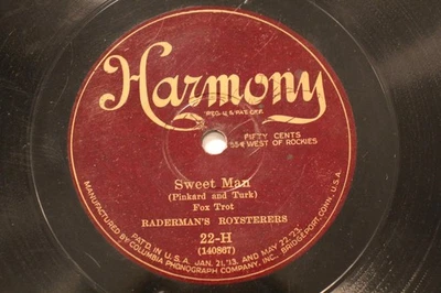 JAZZ RADERMAN'S ROYSTERERS Sweet Man HARMONY 22 V+ - Image 1 of 3