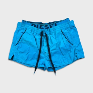 Pantalones Cortos Diesel Para Hombre Medianos Azul Ropa de Playa Bolsillos Forrados Atléticos Bañador - Imagen 1 de 6