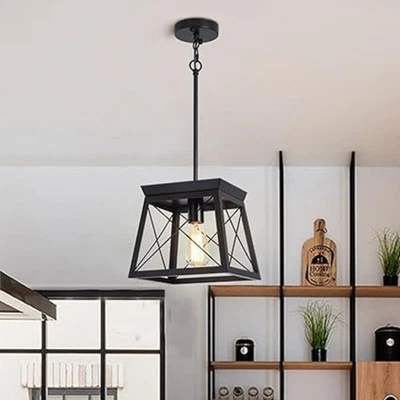 Ganeed Farmhouse Pendant Metal Cage Rustic Lantern Chandelier - Only £36.75 - Image 1 of 4