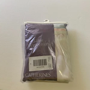 Catherines Slip Höschen Unterwäsche 3er Pack Nylon blau rosa weiß plus 15 oder 5X - Bild 1 von 4