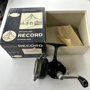 Vintage 50B Record Spinning Reel Made In Switzerland Good Condition In Box - Picture 1 of 16
