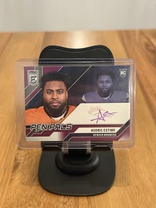 2024 Donruss Elite Pen Pals RC Audric Estime Purple Ink Auto #23- Broncos Rookie - Picture 1 of 2