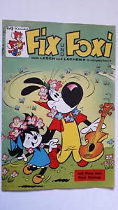 Fix + Foxi 18.Jahrgang Nr.8 von 1970 mit Bastelseiten Miniheft + Schlümpfe Z1-2 - Bild 1 von 4