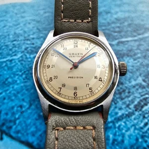 Vintage Gruen Very Thin Precision Pan American Men's Watch - Picture 1 of 11