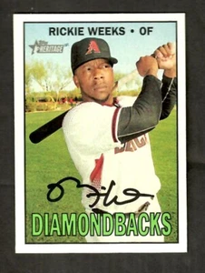 RICKIE WEEKS 2016 TOPPS HERITAGE SP (GUM STAINED) #583 ARIZONA DIAMONDBACKS - Picture 1 of 2