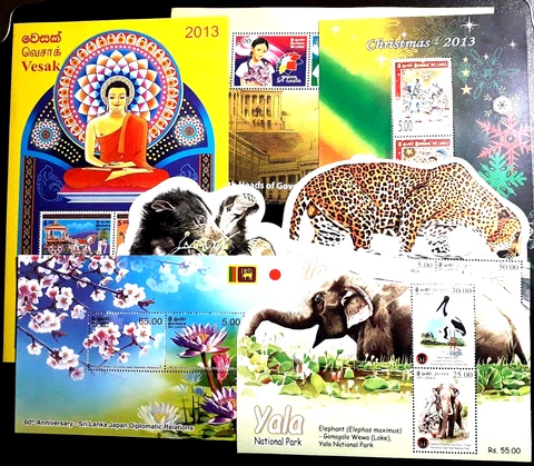 Sri Lanka stamps, 2013 Miniature Sheet Collection  MS/SS MNH Ceylon - 7 MS Cover