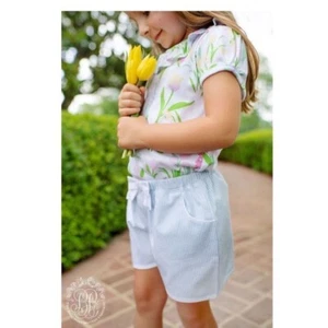 The Beaufort Bonnet Co 6 Belvedere Bloom Ramona Ruffle Collar Shirt Top Knit - Picture 1 of 4