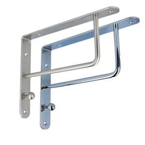 Wandkonsole Stahl Garderobenkonsole 250x195mm Regalstütze Kleiderbügelhalter - Bild 1 von 10