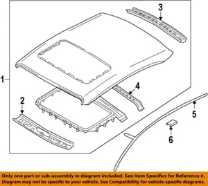 NISSAN OEM 02-06 Altima Roof-Molding Right 738528J000 - Picture 1 of 1