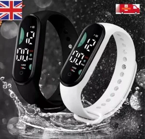 LED Touch Screen Wrist Digital Sports Watch Rubber Strap UNISEX Boys Girls Teens - Picture 1 of 10