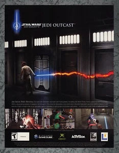 Star Wars Jedi Knight II Jedi Outcast Nintendo anuncio impreso arte original 7,75x10,50 - Imagen 1 de 1