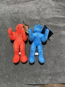 Toy Factory 9 Zoll Rock'Em Sock'Em Roboter Plüsch blau und rot komplettes Set neu - Bild 1 von 2