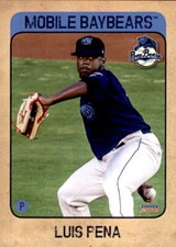 2018 Mobile BayBears Choice #15 Luis Pena Dominican Republic DR Baseball Card