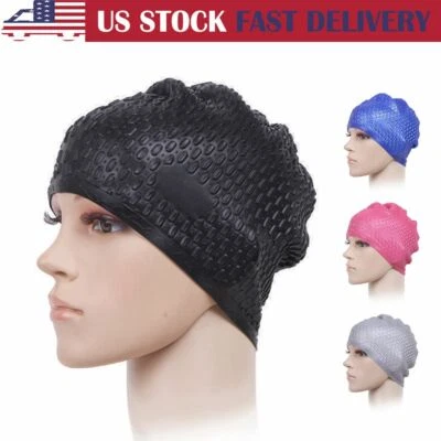 Gorra de Natación Impermeable Silicona Piscina Sombrero para Hombre Mujer Pelo Largo 2025 Foto 1 de 4