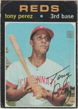 TONY PEREZ; 1971 TOPPS BASEBALL CARD # 580