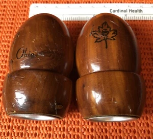 Set Salz- und Pfefferstreuer aus Holz Cambridge OH Ohio  - Bild 1 von 5