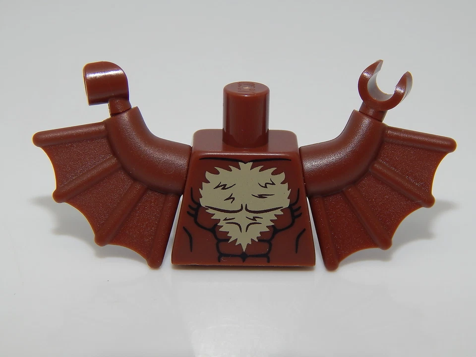 Lego Reddish Brown Torso Batman Bat with Tan Fur Pattern #59 - Image 1 of 1