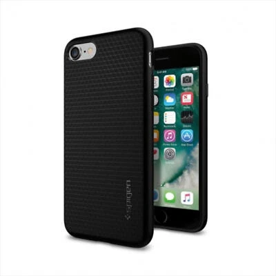 Spigen Liquid Air Case für iPhone 7 / 8 / SE 2020 Schwarz Schutz Handy Hülle  - Bild 1 von 4
