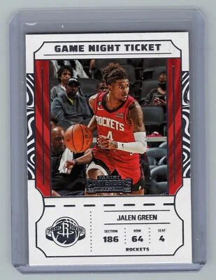 2022-23 Panini Contenders #17 Jalen Green Game Night Ticket - Image 1 of 2