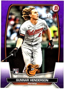 2023 Bowman - Gunnar Henderson - Purple /250 Rookie RC Orioles - Picture 1 of 2