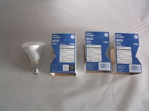 NEW LOT OF 3 GE Lighting 46855 65-Watt Reflector Flood Light Bulb BR30 (I33T) - Picture 1 of 7