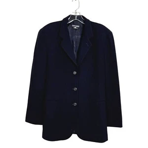 Vintage Giorgio Armani Black Blazer Size 8 Corpcore Minimalist Quiet Luxury - Picture 1 of 12