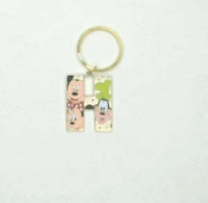 Disney Parks Mickey, Minnie und Goofy Buchstabe H Schlüsselanhänger Metall NEU - Bild 1 von 2