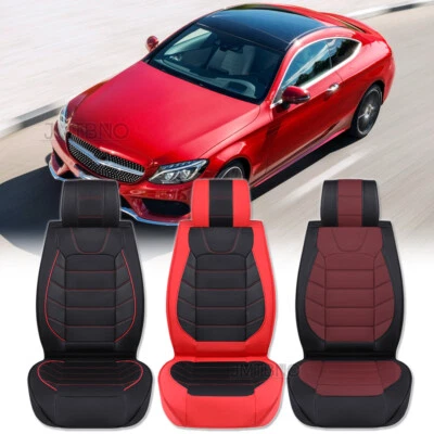 Juego completo de funda de asiento de coche de cuero PU para Mercedes Benz 5 asientos delantero + cojín trasero Foto 1 de 4