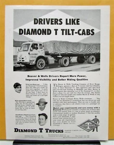1955 1956 Diamond T Truck Tilt Cab Testimonial Sales Brochure - Picture 1 of 1