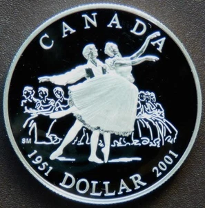 Canada Dollar 2001 50° Anniversario del Balletto Nazionale del Canada #185114 - Foto 1 di 5