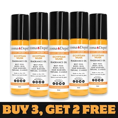 10ml. Egyptian Musk Perfume Roll On Bottle Body Oil, 1/3oz Scented Fragrance Oil - Image 1 of 4