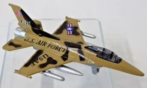 USAF F-16 Viper Pull Back Power 8"X5" Brown Camo Pilot Open Cockpit TM980 Daron - Picture 1 of 3