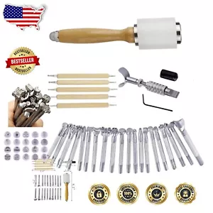 Precision Leather Stamping and Carving Tools - 20 Versatile Patterns Included - Picture 1 of 11
