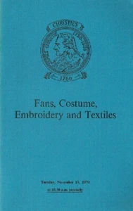 Christies November 1974 Fans, Costume, Embroidery andTextiles - Picture 1 of 1