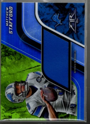 A9991- 2015 Topps Fire Jumbo Relics Green #FJRMS Matthew Stafford Jersey /99 - Image 1 of 2