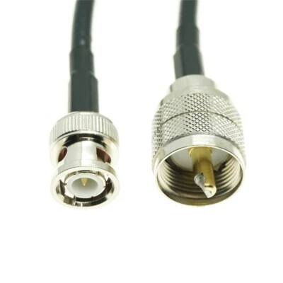RG58 PL259 UHF Male plug to BNC Male crimp Coaxial RF Pigtail coaxial Cable lot - Image 1 of 4