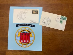 Navy Ballistic Missile Submarine Patch Tab First Day Cover FDC USS Nathan Hale - Bild 1 von 7