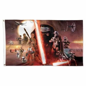 REY & KYLO REN THE FORCE DESPIERTA STAR WARS 3'X5' BANDERA DE LUJO NUEVA WINCRAFT - Imagen 1 de 1