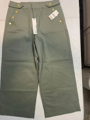 Jeans Anne Klein para mujer elásticos de pierna ancha Sailor Crop talla 12 (32x25) Nuevo Foto 1 de 4