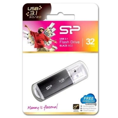 SILICON POWER FLASH DRIVE 32 GB BLAZE B02 PENDRIVE SP CHIAVETTA USB 3.1 MEMORIA - Immagine 1 di 4