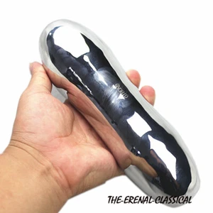 Unisex Heavy Double-Headed Shuttle-Shaped Stainless Steel Smooth Bead Dilator - Picture 1 of 14