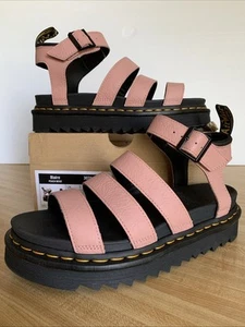 Sandalias Doc Dr Martens Blaire para mujer talla 9 plataforma beige melocotón cuero hidráulico - Imagen 1 de 15