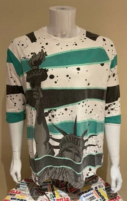 AOP Filthy Dripped Statue of Liberty Club Streetwear Shirt - Image 1 of 4