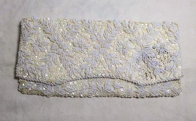 Vintage Sequin Beaded Clutch Purse Made In Hong Kong  - Image 1 of 4