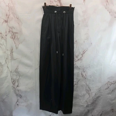 & Other Stories Pantalones Mujer 0 25 Negro Alto Pantalón Lana Pantalones Bolsa de Papel Foto 1 de 4