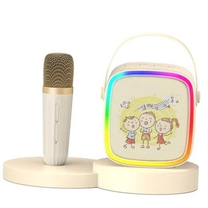 Mini Karaoke Machine for Kids, Portable Karaoke Machine with Microphone& LED - Picture 1 of 7