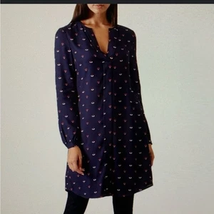 Hobbs London Navy Blue Dress with Red Accents US 12 - Picture 1 of 8