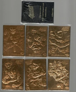 6x 1992 Action Packed 24-KT Gold Mint Football /500 Novacek Woodson Cox Millen - Bild 1 von 2